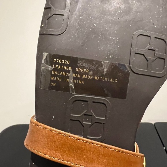 NWB Iman Women Brown Leather Upper Signature Logo Riding Boots Zip High Size 8M - Picture 6 of 7